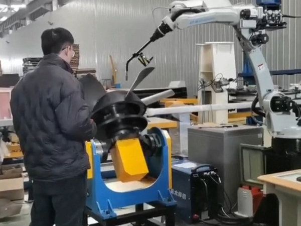 離心風(fēng)機葉輪自動化焊接工作站